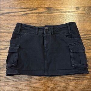 Edikted Black Cargo Mini Skirt